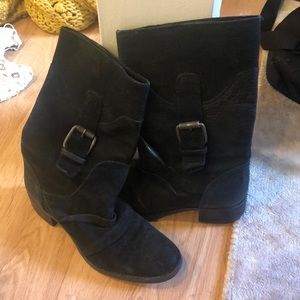 Vera Wang distressed combat boots